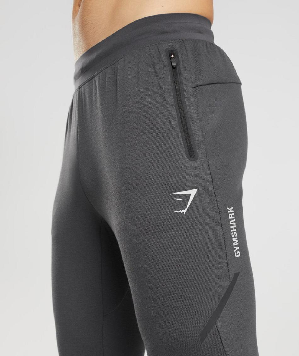 Gymshark Apex Technical Muške Jogger Hlače Crne Sive | HR 2941QMA